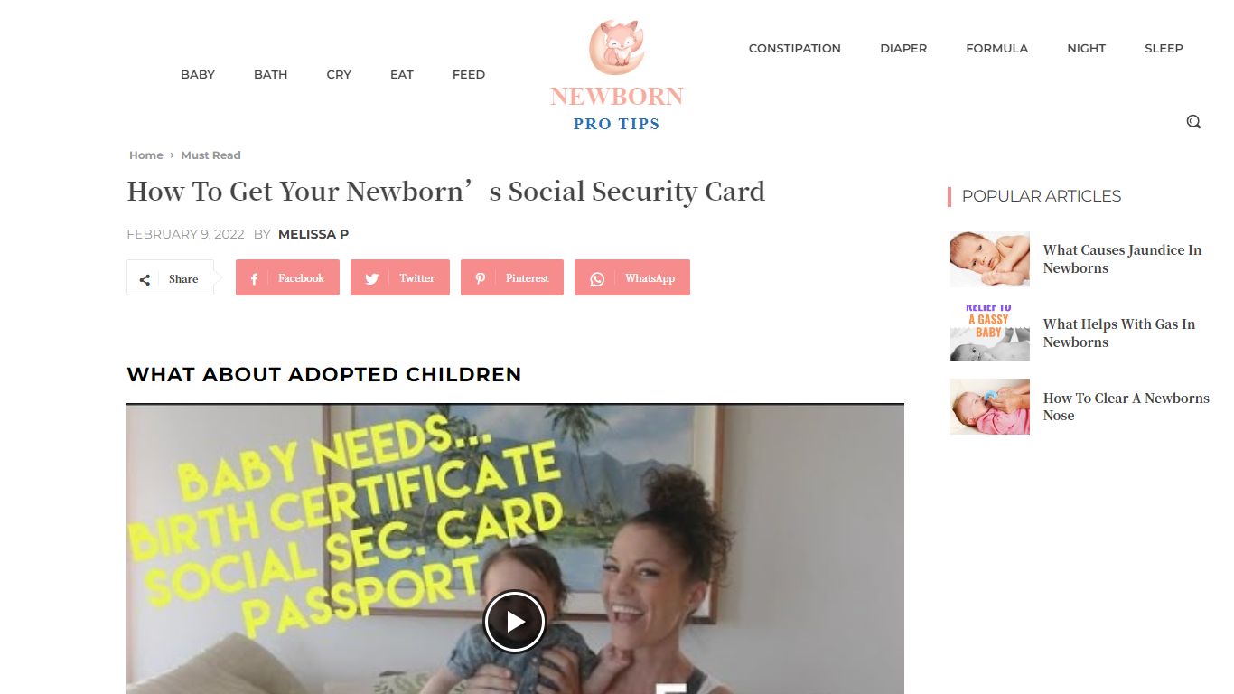 How To Get Your Newborn’s Social Security Card